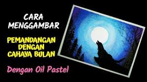 Mulai dari seni melukis pada media kanvas, kayu, batu, kain yang disebut dengan batik. Cara Menggambar Pemandangan Dengan Cahaya Bulan Yang Indah Oil Pastel Youtube