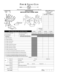 Pope And Young Score Sheet Fill Online Printable