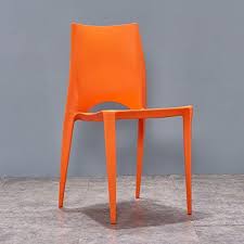 Nordic Leisure Simple Modern Dining Chair Restaurant Chair Hotel Backrest Plastic Chair Oran Orange Dining Chairs Plastic Dining Chairs Modern Dining Chairs