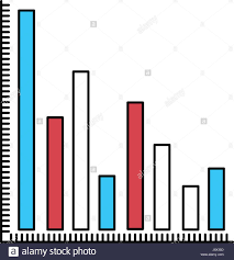 Color Sectors Silhouette Of Column Chart Stock Vector Art