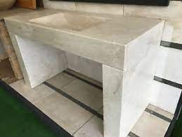 Troverai una vasta scelta di marchi e referenze in offerta. Lavabo Bagno In Pietra Naturale Bianco Di Orosei 140x60x85 Cm Ebay