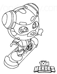 In 2014, they developed a derivative animated tv series called talking tom and friends. Ginger From Talking Tom Heroes Coloring Page Online Coloring Pages