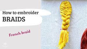 The classic braid, the fishtail braid. How To Embroider The French Braid Hairstyle Embroidery Youtube