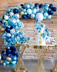 A Blue Summer Dream Luxeballoonssydney Elegant Tea Time Balloonstylist Bal Balloon Decorations Party Birthday Balloon Decorations Blue Party Decorations