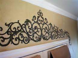 Painted Wrought Iron Over French Doors Wrought Iron Wall Decor Wrought Iron Decor Iron Decor