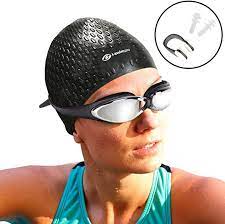 Amazon Com I Sports Pro Long Hair Swimming Cap Nose Clip And Ear Plugs Comfortable Fit Easy On Easy Off Sports Ou Swim Caps Swimming Pro Swimming