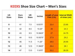Shoe Sizing Guide Keexs