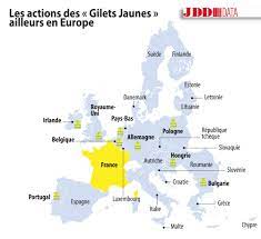 Démarrage de notre chaîne youtube : Carte Ces Pays En Europe Ou Des Gilets Jaunes Ont Defile