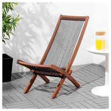 Brommo Chaise Outdoor Brown Stained Black Brown Ikea Used Outdoor Furniture Ikea Garden Furniture Bistro Furniture