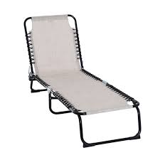 Outsunny 3 Position Reclining Chaise Beach Lounge Chair Lounge Chair Outdoor Beach Lounge Chair Durable Chairs