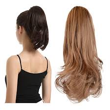If you like to wear your hair to the medium length and it is relatively thin, this beige blonde hairstyle is a great option. Barsdar 13 Inch Curly Ponytail Extension Clip In Claw Hair Extension Synthetic Hair Piece For Women 12 24 Light Golden Brown Pale Golden Blonde Buy Online In Bahamas At Bahamas Desertcart Com Productid 136041497