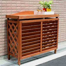 逆ルーバーエアコン室外機カバー ブラウン 幅95cm エクステリア 通販 engei net エアコンカバー エアコン室外機カバー 室外機カバー