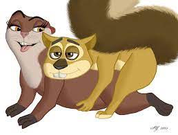 2015 brown eyes brown fur dreamworks eyelashes female fur furry  furry only interspecies madagascar (series) male mammal marlene (madagascar)  mustelid orange eyes otter rodent sex simple background skateryena squirrel