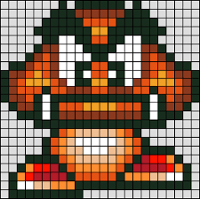 Personnage Goomba Super Mario En Perle Hama Mini Le Blog De Miss Kawaii Perles Hama Perle Hama Mario Hama Mario