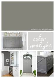 It pairs really well with benjamin moore's simply white, which we used for the wainscoting and all the trim in the house. Color Spotlight Benjamin Moore Chelsea Gray Chelsea Gray Benjamin Moore Chelsea Gray Grey Cabinets
