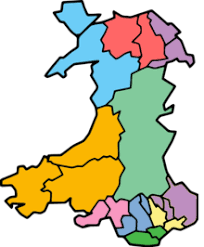 Detailed wales road rail map in illustrator ai cs vector. Local Government In Wales Wikipedia