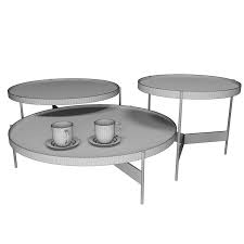 Coffee tables with coffee cups and vase with flowers in bright living room interior with grey sofa, real photo with copy space on. Set Of Coffee Tables 3d Model Download 3d Model Set Of Coffee Tables 126600 3dbaza Com
