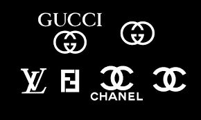 Black And White Brand Stickers Designer Logo Gucci Lv Fendi Chanel Glossy Black Or White Decal Sticker New Chloescustomvinyl Chanel Wall Art Logos Sticker Decor