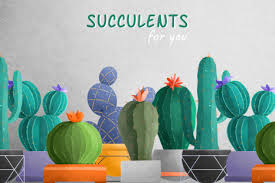 When designing a new logo you can be inspired by the visual logos found here. Set Of Succulents In Illustrations On Yellow Images Creative Store