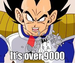 Vegeta's its over 9000!!! internet meme is particularly infamous on the internet which involved him screaming said line while crushing a scouter in his hand after reading goku's rising power level. It S Over 9000 Dragon Ball Z Newer Animation Blank Template Imgflip