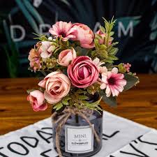 100% guaranteed to be delivered on time. Buy Online 12 Heads Vintage Silk Flower European 1 Bouquet Artificial Flowers Fall Vivid Peony Fake Leaf Wedding Home Party Decoration Alitools