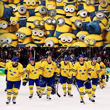 Minion Hockey Figure As A Finn This Is Our Adversary Next Friday At The Olympics I Think Ice Hockey Ice Hockey Teams Hockey