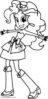 She represents the element of laughter. Equestria Girls Coloring Pages Coloringall
