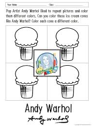 Free Andy Warhol Coloring Sheets Andy Warhol Warhol Pop Art For Kids