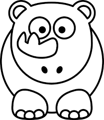 Rhino coloring pages free printable rhinoceros coloring pages for. Cartoon Rhino Coloring Page