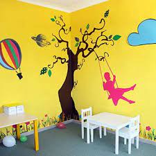 Çocuk ve bebek odasında kullanılacak duvar renkleri. Anaokulu Kres Duvar Resmi Boyama Ornekleri Mural Duvar Kresler