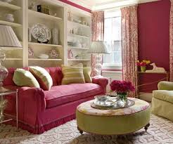 Think Pink Living Room Red Eclectic Living Room Pink Sofa