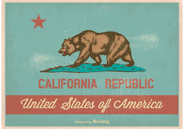 The once common california grizzly bear (also the official state animal ) portrays strength; Vintage Style California Flag Printables California Flag Flag Decor California Republic