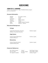X's are used in place of numbers in the samples. Resume With References