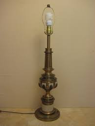 Vintage Stiffel Brass Porcelain Table Lamp 28 Tall Bottom To Socket Table Lamp Lamp Stiffel