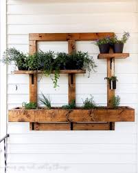 Diy Wooden Wall Planter Box And Pots Vertical Garden Diy Vertical Herb Garden Small Space Gardening