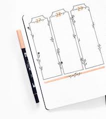 Black Floral Planner Undated 12 Month Personal Planner Archer And Olive Bullet Journal Bullet Journal Layout Planner Bullet Journal