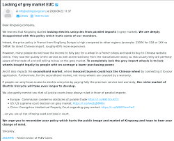 WARNING KINGSONG PRODUCTS