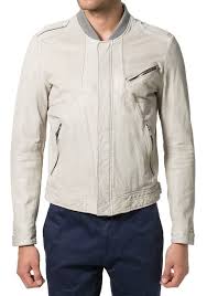 Hugo Boss Lander Mens Womens Leather Motorcycle Slim Fit Jacket 50243246 Ivory Slim Fit Jackets Hoodies Men Hugo Boss