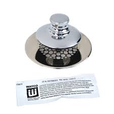 When your bathtub won't drain it may, at the same time, fill with unpleasant smelling water. Watco Universal Nufit Push Pull Bathtub Stopper Grid Strainer And Silicone 48750 Pp Cp G The Home Depot
