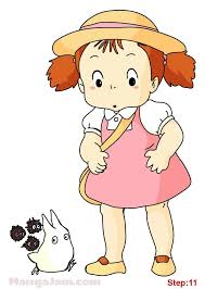How To Draw Mei Kusakabe From Totoro Mangajam Com In 2020 Totoro Art Totoro Drawing Studio Ghibli Art