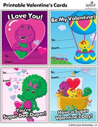 Download Barney And Friends Printable Valentine S Day Cards Barney Friends Coloring Pages Printable Valentines Day Cards Friend Valentine Card Valentines Printables