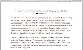 Huruf pertama setiap kata dimulai dengan huruf besar (title case) kecuali kata penghubung dan kata depan, tanpa diakhiri titik. Contoh Format Makalah Seminar I Magang Dan Skripsi Mahasiswa Ato Basahona Share