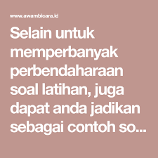 Himpunan Soal Latihan Tes Intelegensia Umum Tes Tiu Cpns 2019 Update Latihan Tips
