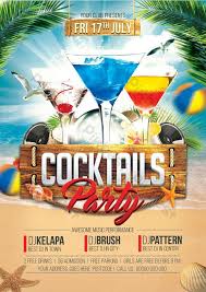 Download summer cocktail psd flyer template for free. Cocktails Party Flyer Psd Template Psd Free Download Pikbest