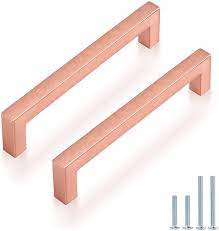 Rose gold kitchen cupboard handles. 30 Pack Pack Probrico Hole Center 160mm Kitchen Cabinet Handle Stainless Steel Brushed Copper Bathroom Drawer Pulls Rose Gold Wardrobe Door Knobs Width 12mm Amazon Co Uk Diy Tools