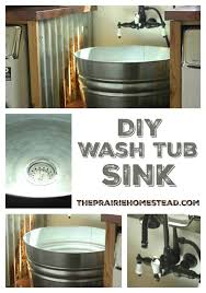 diy galvanized tub sink  the prairie