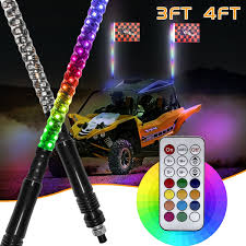 It can be used as a as signal lights. 2pcs 3ft 4ft Led Whip Lights Flag Rgb Antenna Whips Light For Off Road Quad Dune Jeep Wish