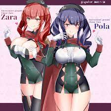 zara and pola (azur lane) drawn by hebitsukai-san | Danbooru