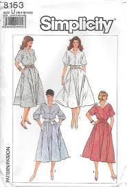 Simplicity 8153 Uncut 1980s Pullover Shirtdress With Full Skirt Vintage Sewing Pattern Plus Size Summer Fashion Diy Dress Vintage Skirt