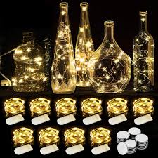 .use, the led fairy lights are powered by 2 x cr2032, 3v button cell batteries which are replaceable and you can reuse your led lights for as many material: Wearxi Fairy Lights Battery Indoor 10 Pack 2m 20leds Battery Fairy Lights Copper Wire Led String Lights For Inside Jars Holiday Wedding Party Christmas House Decorations Warm White Buy Online In